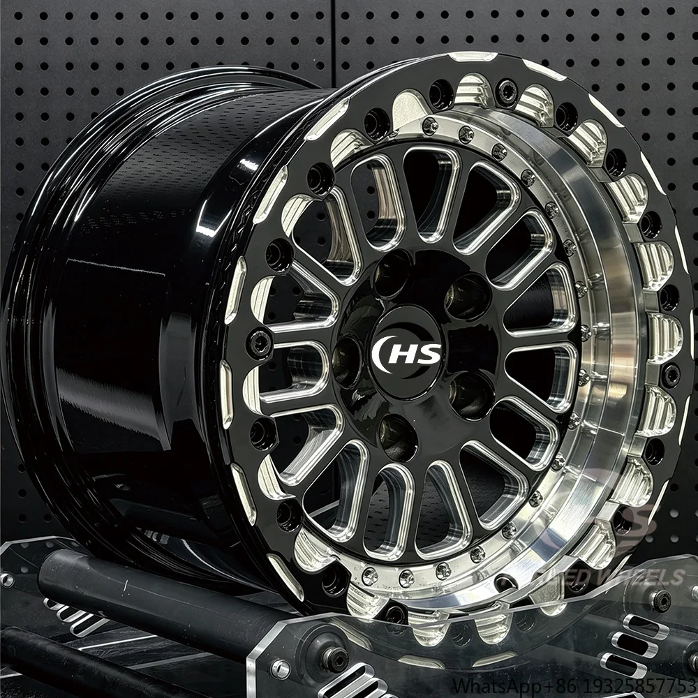 HS-HS505 Drag Racing Staggered Wheel Beadlock Custom Forged Wheels for  GT Challenger Charger Hellcat Redeye Demon Sedan