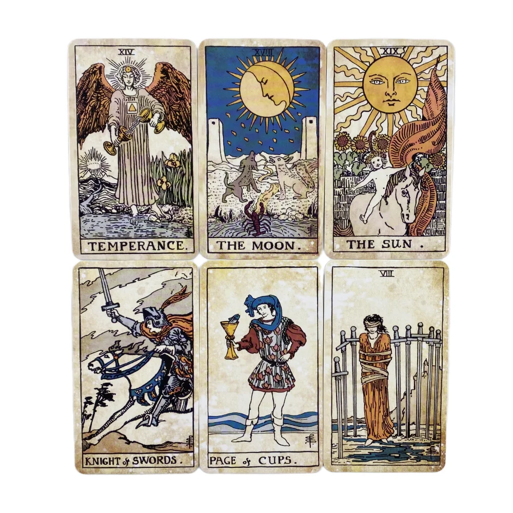 Tarot Vintage Cards A 78 Rider Deck Oracle English Visions Divination Board Spielkarten – Detail 3