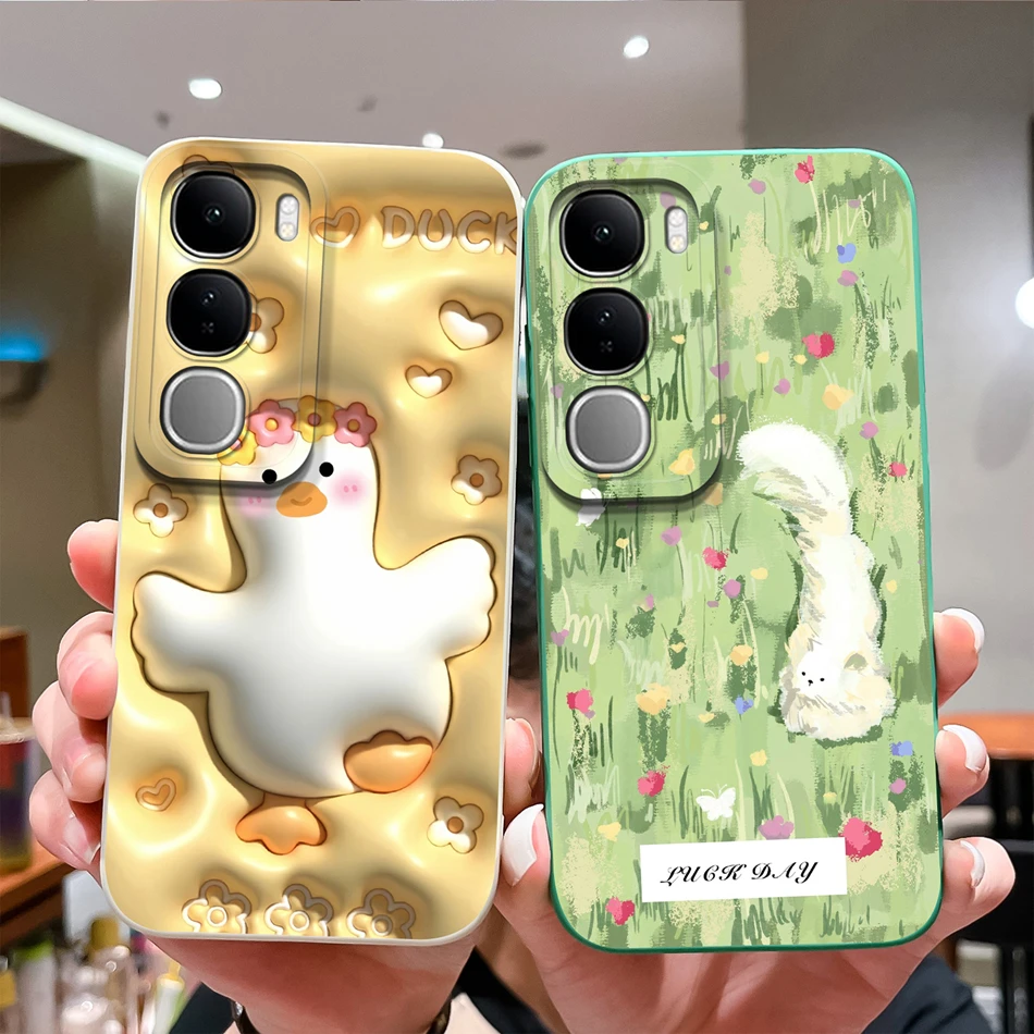 Case For Vivo V40 Lite V40SE Y200 Y300 Soft Liquid Silicone Phone Housing For Vivo V40Lite V40 SE 80W Full Protection Back Cover