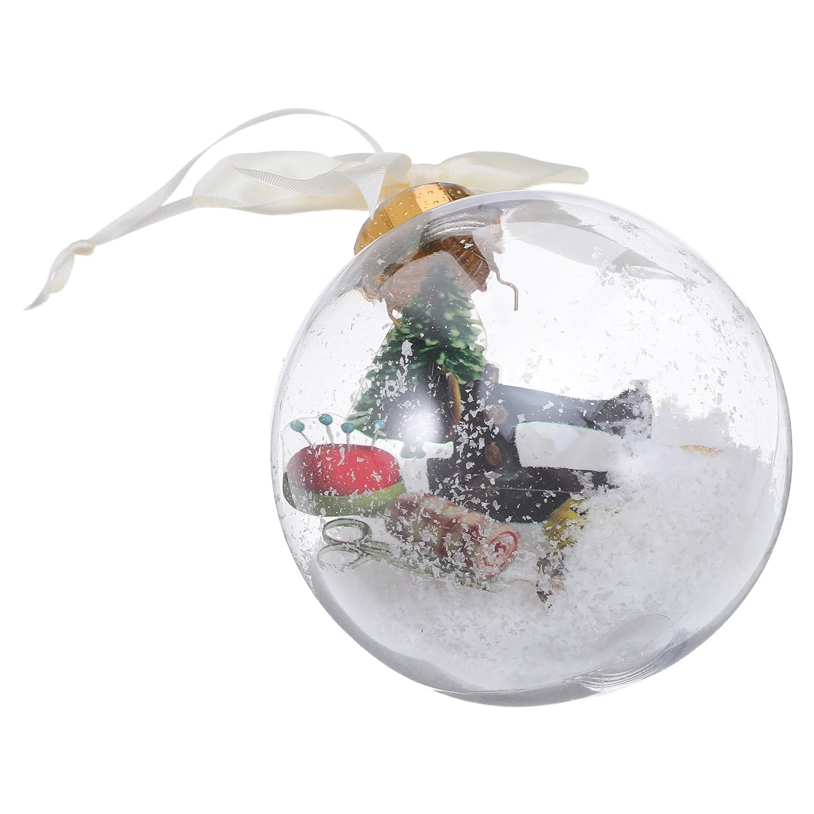 

Clear Plastic Snow Globe Ornament for Christmas Tree Xmas Hanging Snow Ball Pendant Holiday Party Supplies Christmas Ornaments