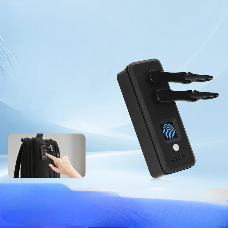 Light Luxury Fingerprint Lock Smart Embedded Anti-theft Mini Lock for Zipper Bag Luggage Backpack