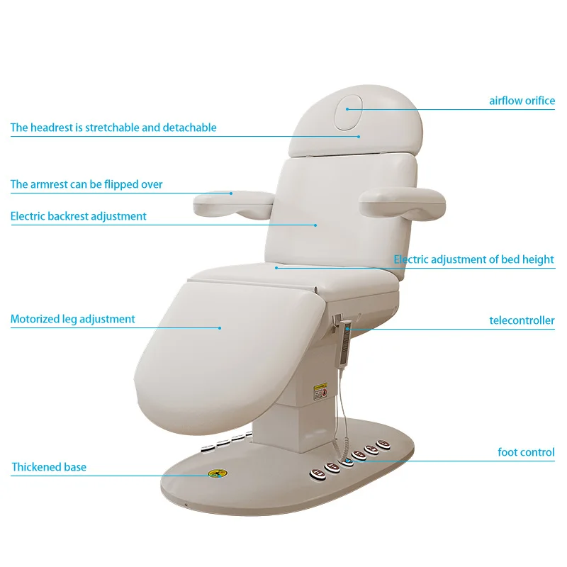 Modern Salon Eyelash Facial Massage Tattoo 3 Motor Electric Beauty Lash Bed