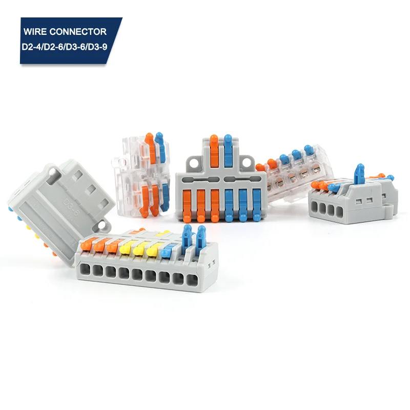 High Quality Mini Fast Wire Connector For Home Universal Wiring Terminal Connectors Push-in Compact Conductor Terminal Block SPL