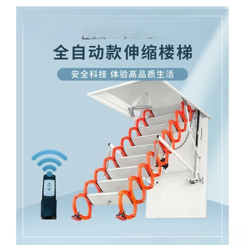 Invisible Multifunctional Indoor Villa Ladder Loft Telescopic Stair Lifting Duplex Stretching Simple Folding