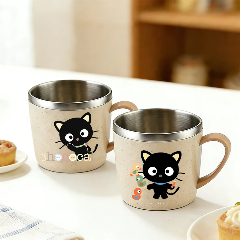 

Sanrio Chococat Water Cup 304 Stainless Steel Cups Cartoon Home Coffee Drink Bottle Kawaii Milk Mug Children Water Cup Home Gift
