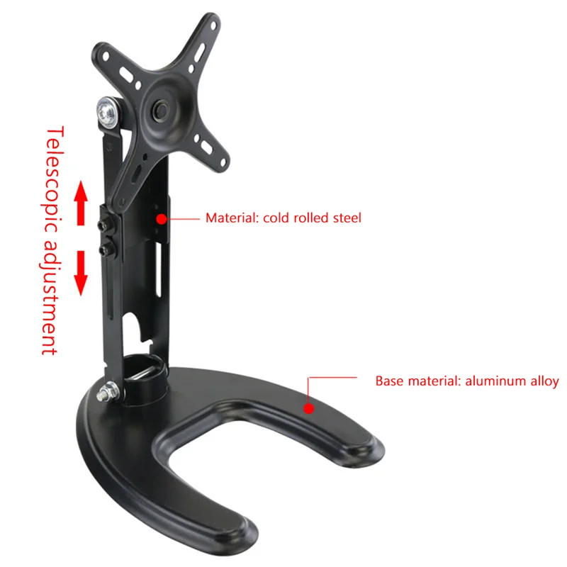 에코 쇼용 모니터 스탠드, 높이 조절 가능, 360 ° 회전 스탠드, 휴대용 태블릿 지지대 데스크 스마트 디스플레이, 15