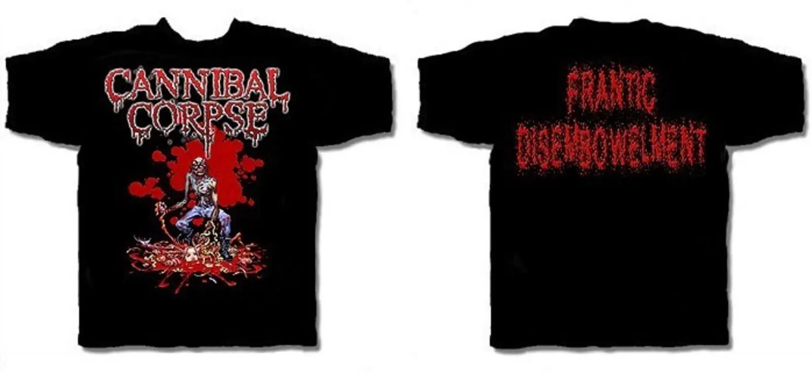 CANNIBAL CORPSE cd lgo FRANTIC DISEMBOWELMENT SHIRT MED New OOP wretched spawn