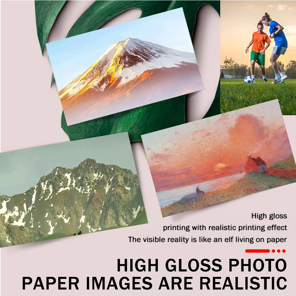 FYIF 100PCS 3R/5R Glossy Photo Paper 230g High Gloss Quick Dry for Canon Epson HP Inkjet Printer High Quality