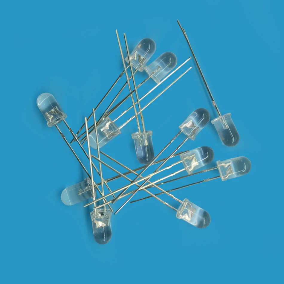 5mm DIP UV LED Diode Light Emitting Lamp 20mA 395nm 380nm 365nm 3.2-3.6V Purple Ultra Violet Ultra LED beads 50/100PCS view 5
