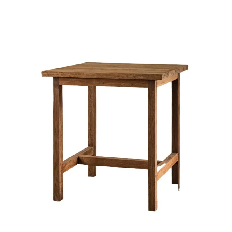 

Solid wood dining table, large board table retro elm