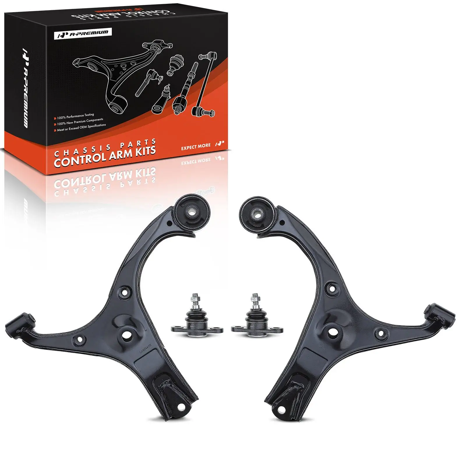 A-Premium 4x Front Lower Control Arm with Ball Joint for Hyundai Accent 2006-2011 Kia Rio Rio5 2006-2011