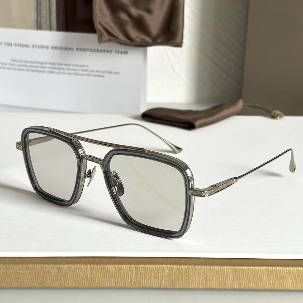 DT FLIGHT 006 Luxe heren- en dameszonnebril Topkwaliteit 18K Designer Brillen Acetaat UV400 - afbeelding 1