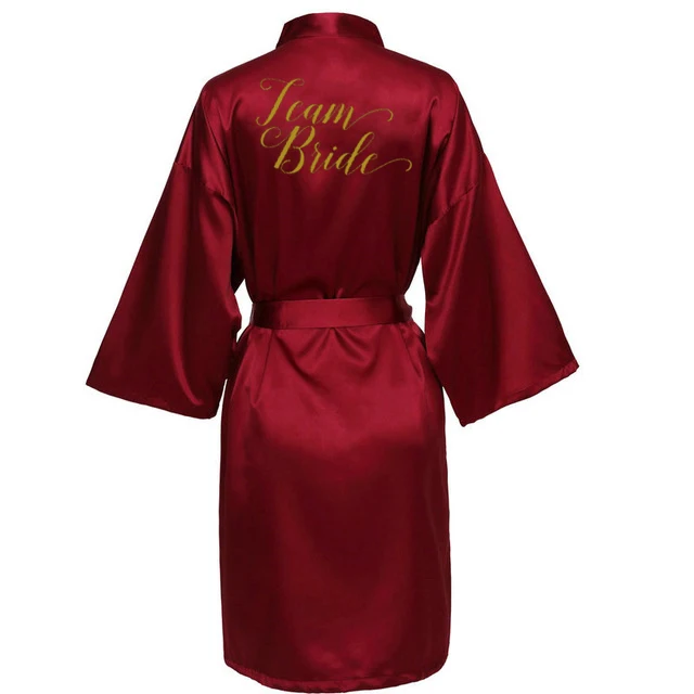 Women sexy Burgundy robe bride kimono satin robe women Bathrobe wedding robe sister mother of the bride groom bridesmaid robes