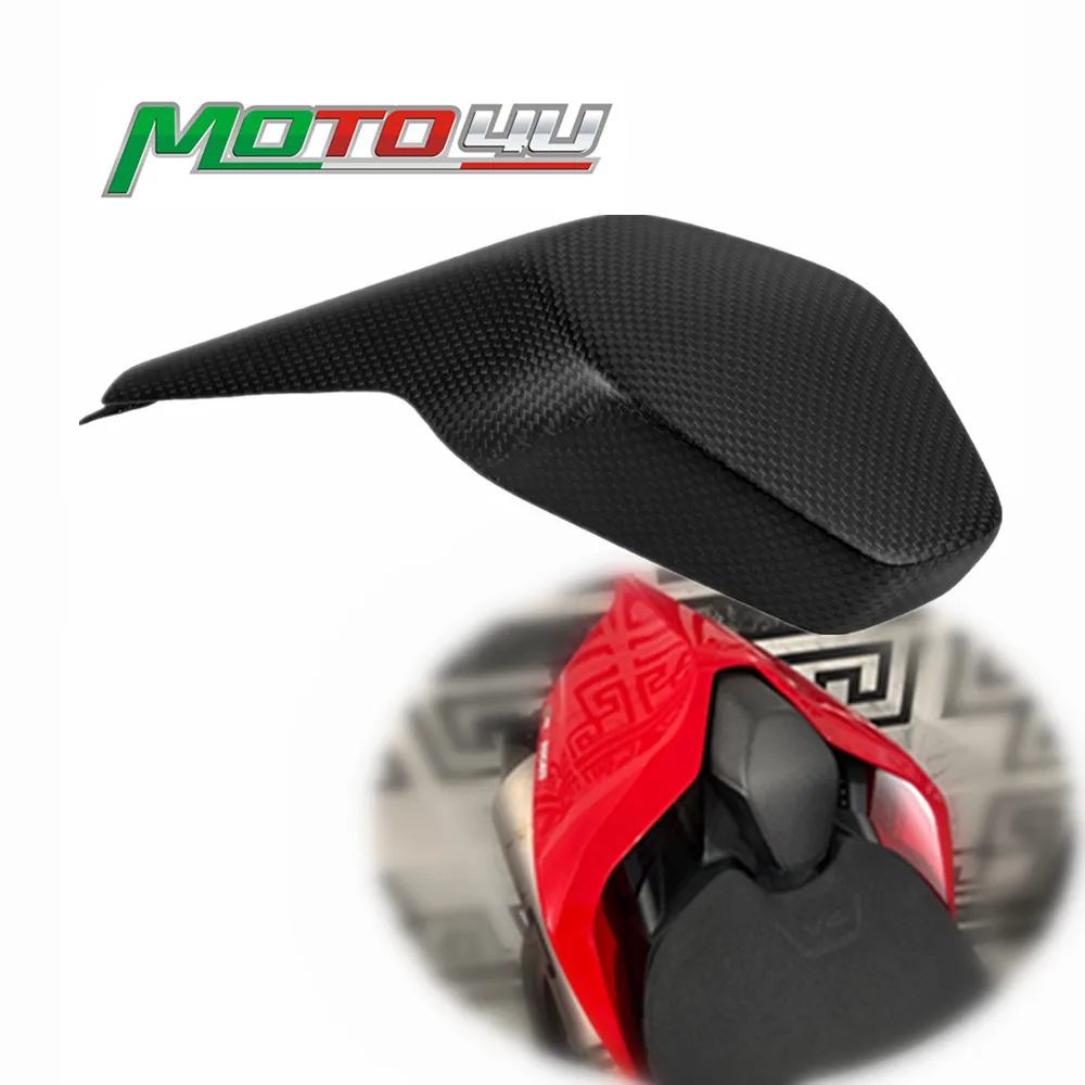 MOTO4U For Ducati Panigale V4 Streetfighter V4 V4S V4R 2018-2022 100% 3K Carbon Fiber Motorcycle Rear Passenger Seat Cover