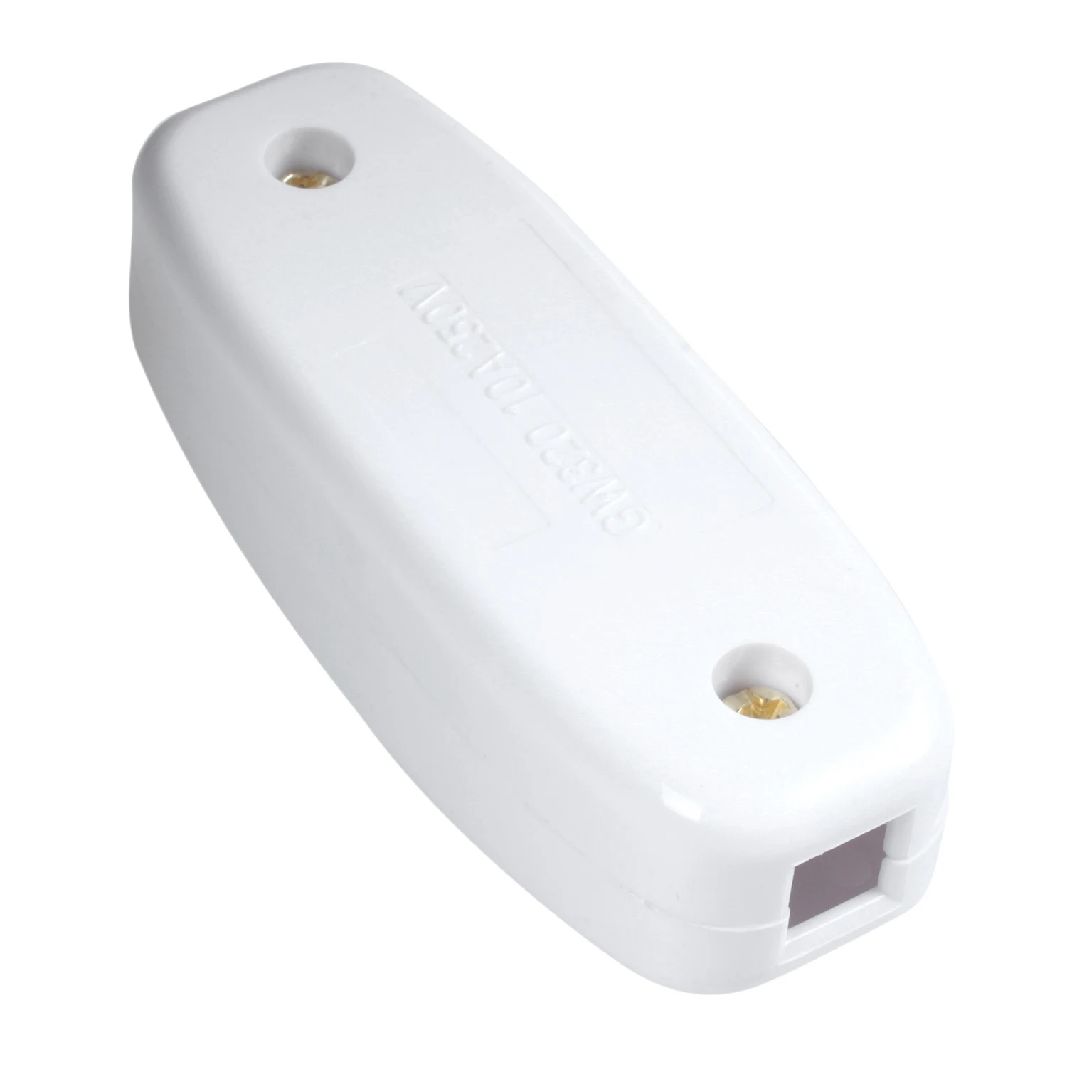 Compact White Plastic In-line Cord Light Lamp Switch