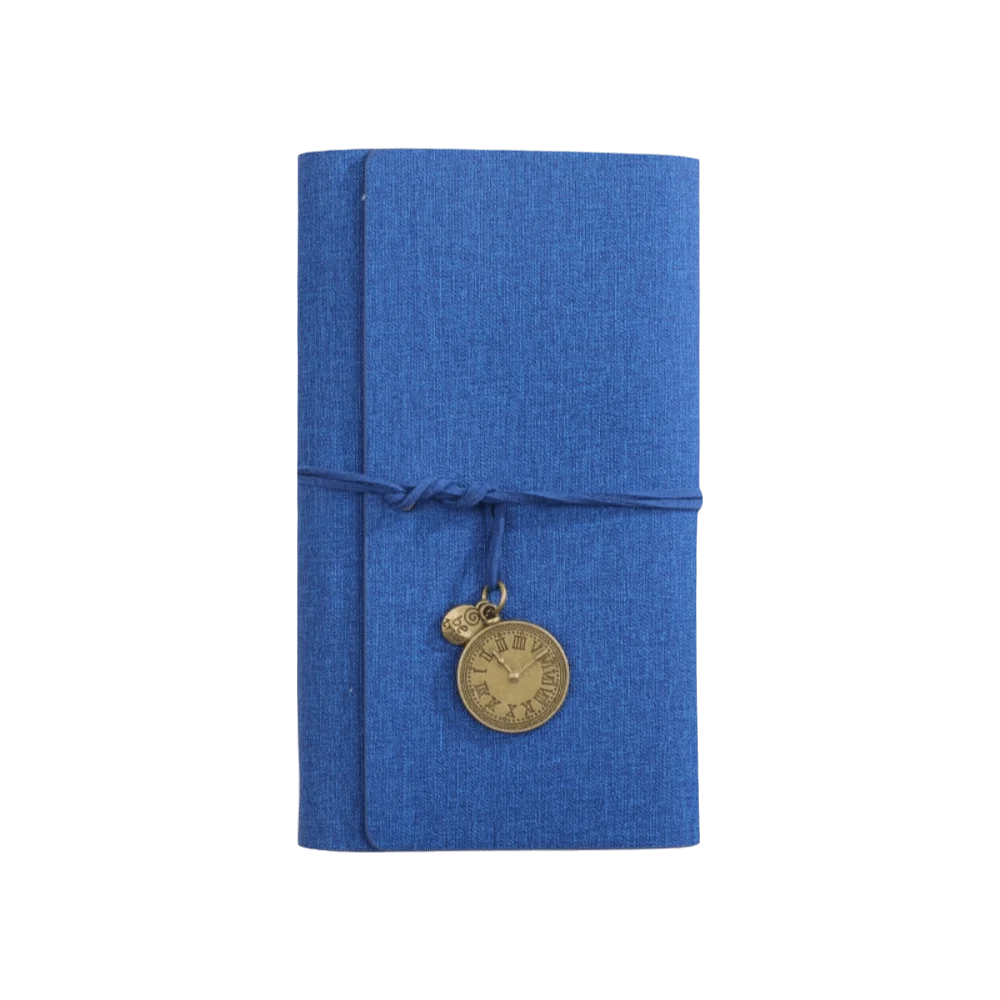 Stationery A6 Journal Notebook Retro Clock Pendant Vintage Loose Leaf Binder 6 Ring Refillable Pocket Planner Business Office