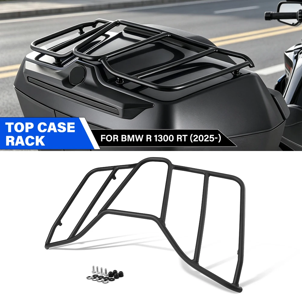 For BMW R1300RT R 1300 RT 2025-2026 Top Case Luggage Rack Rear Carrier Cargo Rack Top Box Storage Holder Steel Black Accessories