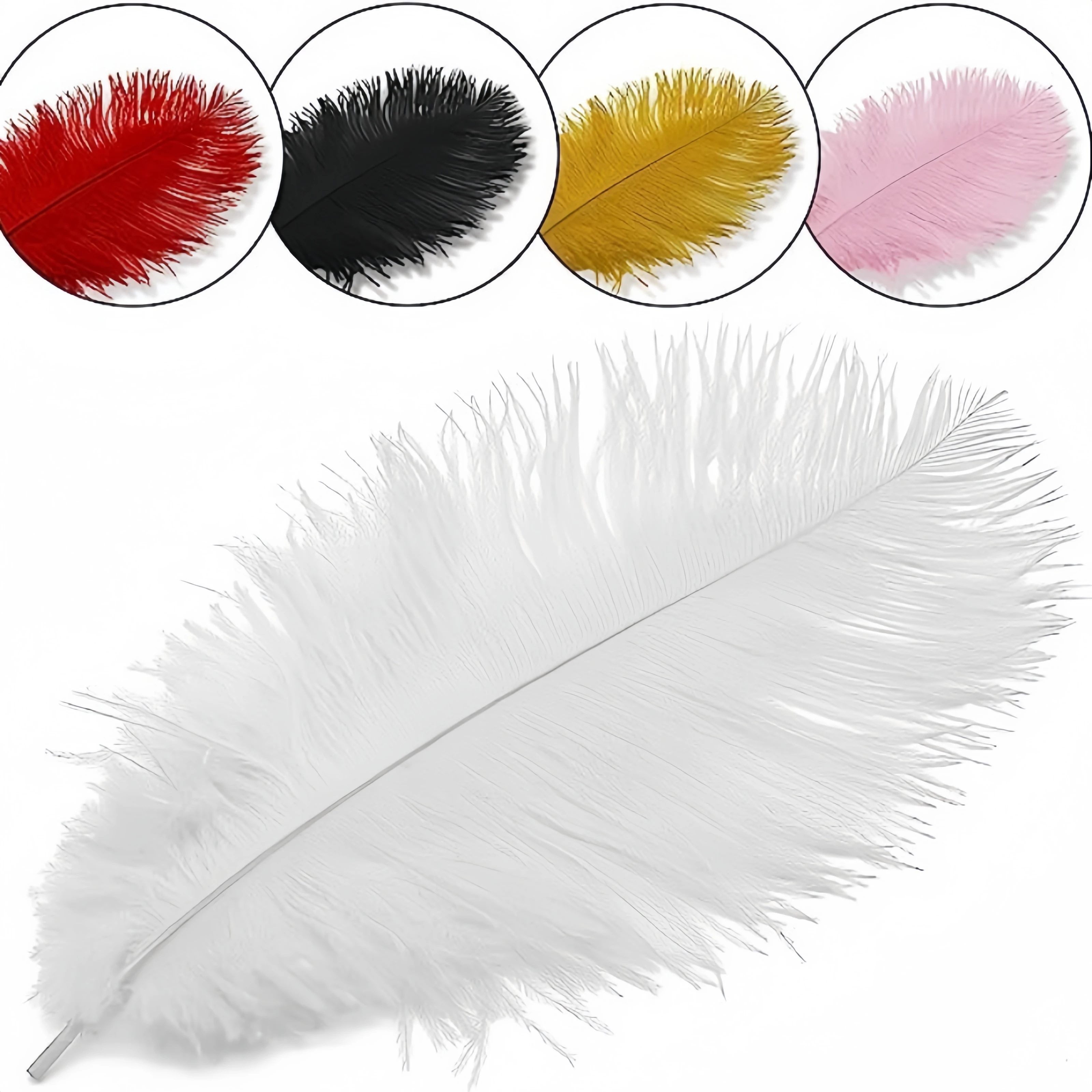 

30-35 см страусиное перо, натуральные белые перья для украшения свадебной вечеринки, сценические костюмы, цветочная вставка, поделки своими руками