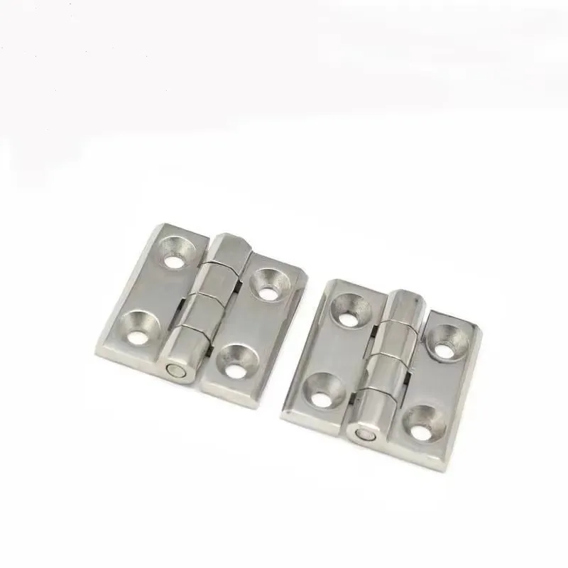 1PCS Zinc Alloy Industrial Equipment Container Corner 304 Stainless Steel Door Hinges 50x50mm Furniture Hardware Cabinet Hinge