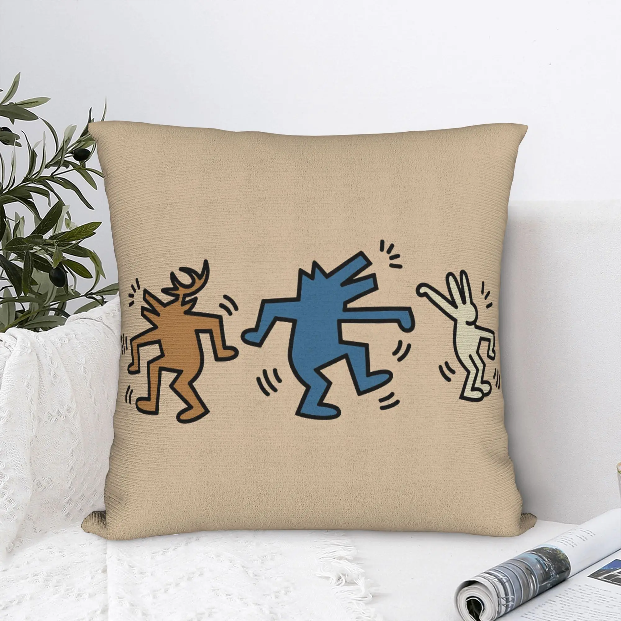 B-Beastarsss Dancing Animals Pillow Case  Soft Pillow Cover Retro Trendy Pillowcases For Sofa Home Decor
