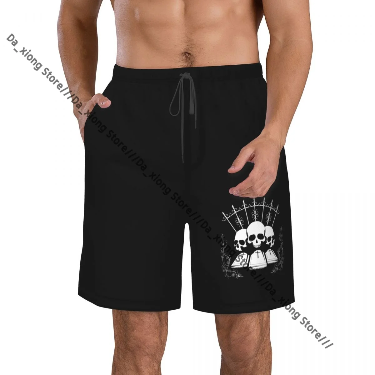 Men Beach Short Quick-drying Swimming Trunk Three Sculls Swimwear Swimsuit Bathing Shorts