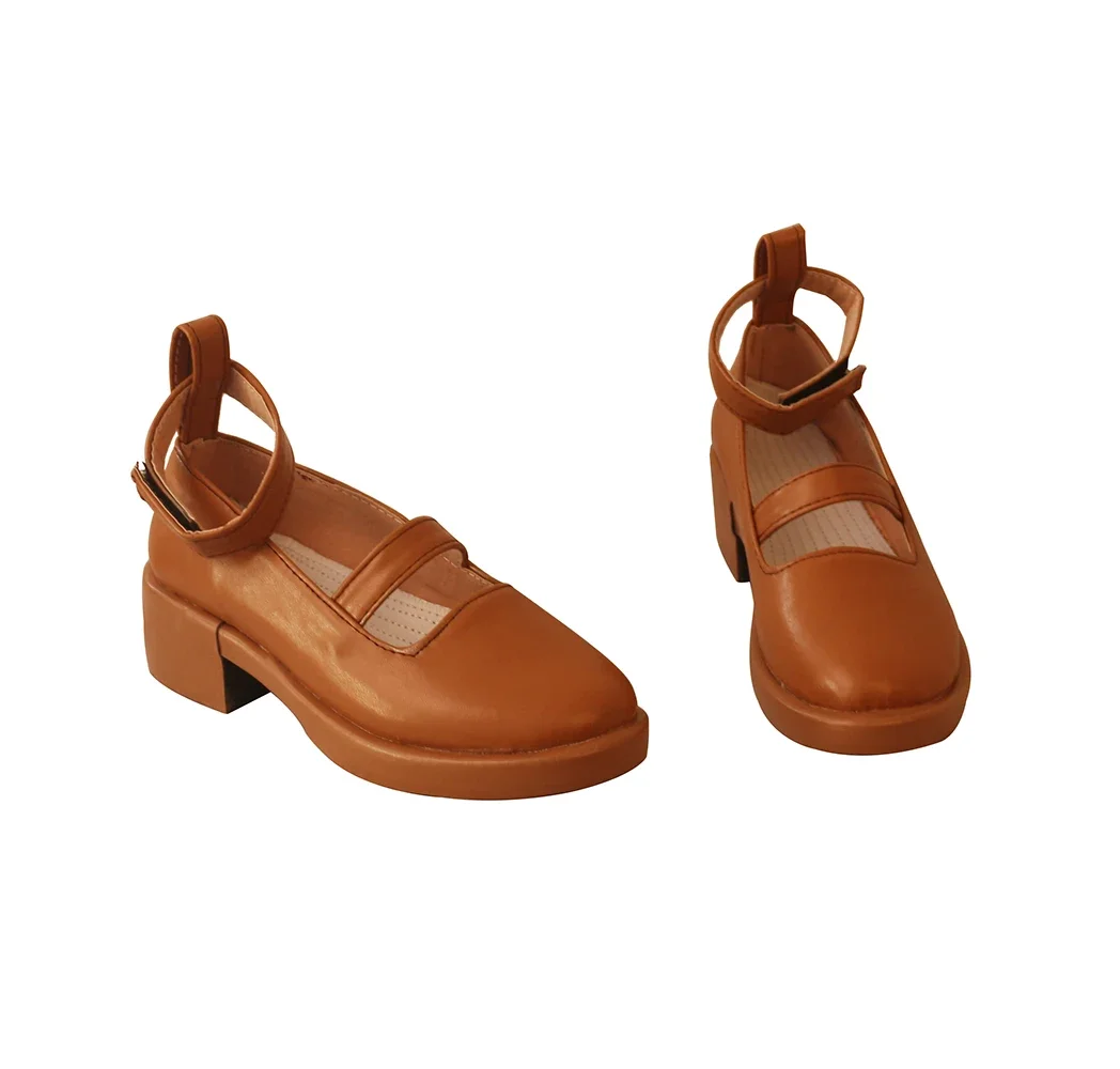 샬롯 신발 코스프레 애니메이션, 샬롯 코스프레 부츠 브라운 샌들 맞춤 제작