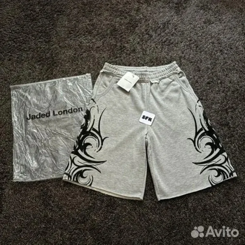 2025 جديد عصري طول الركبة السراويل شرابات تصميم القوطية السراويل رجل الهيب هوب Harajuku الشرير عالية الخصر بنطال ذو قصة أرجل واسعة