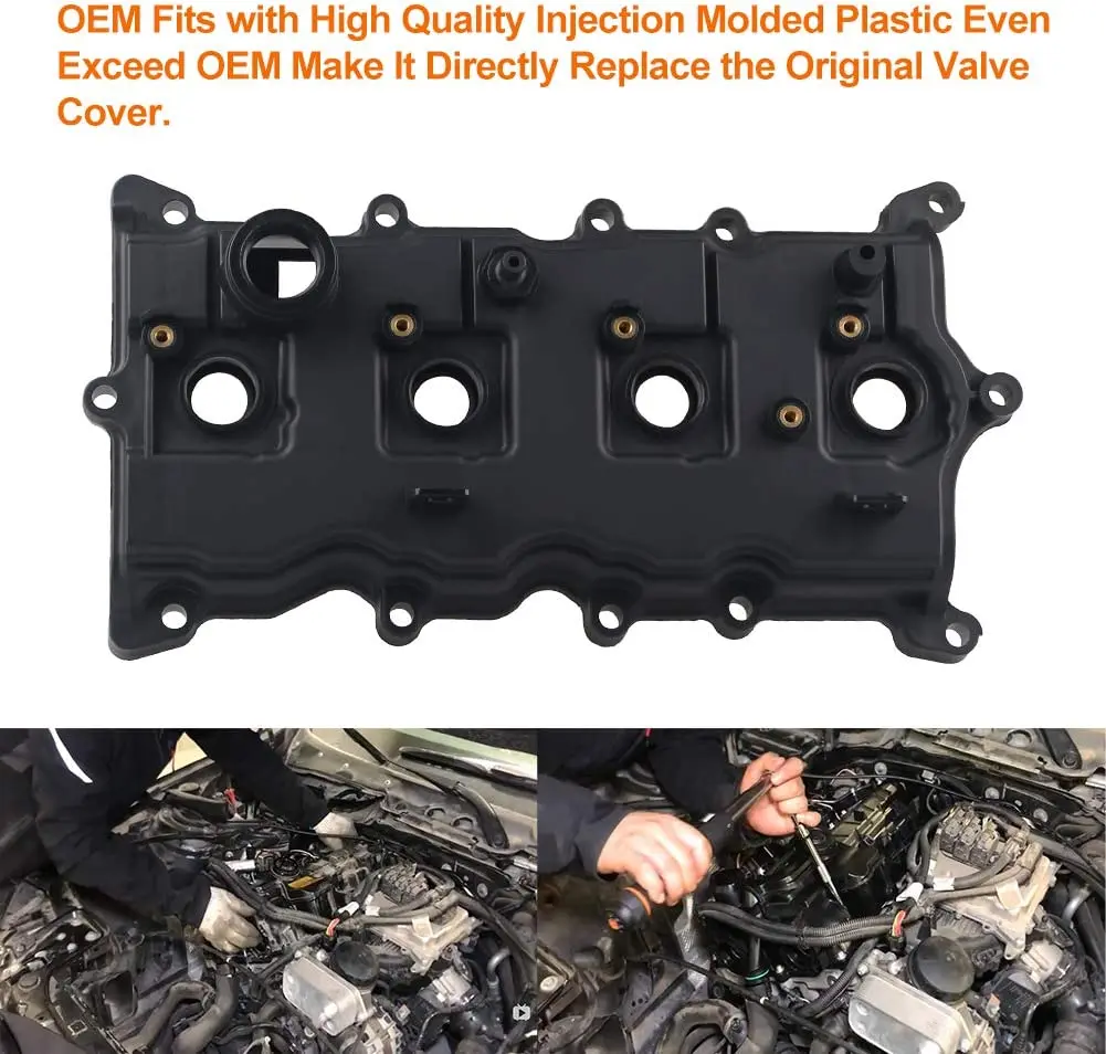 Engine Valve Cover with Gasket for Nissan Altima Sentra 2.5L 2007 2008 2009 2010-2013 2.5L with Gasket Engine Accessories