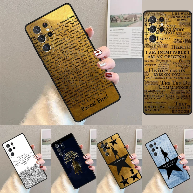Hamilton Musical Lyrics soft Silicone Phone Case For Samsung Galaxy note 10 pro S26 S25 S24 S23 S22 S21 Plus S25Ultra Capa Cover