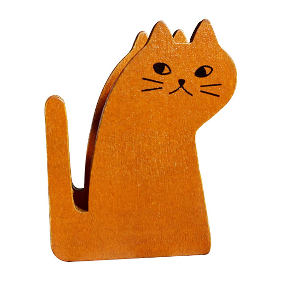 Cat Tape Holder Lovely Adornment Kitten Wooden Dispenser Decorative Desktop Child Heavy Duty