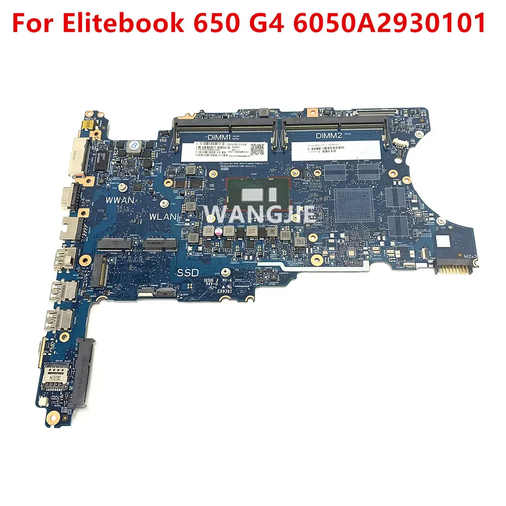 6050A2930101 For HP Elitebook 650 G4 Motherboard L09570-601 L09564-601 I3 I7 8th CPU 100% Fully Tested