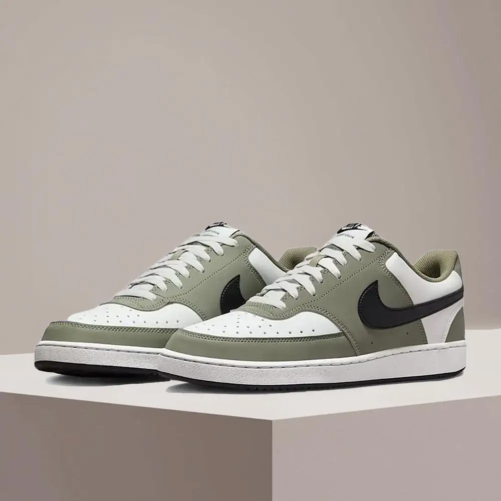 Nike Court Vision Low-Top Slip-Resistant Durable Casual Air Cushioning Sneakers Stylish Athletic Footwear IM0459-104