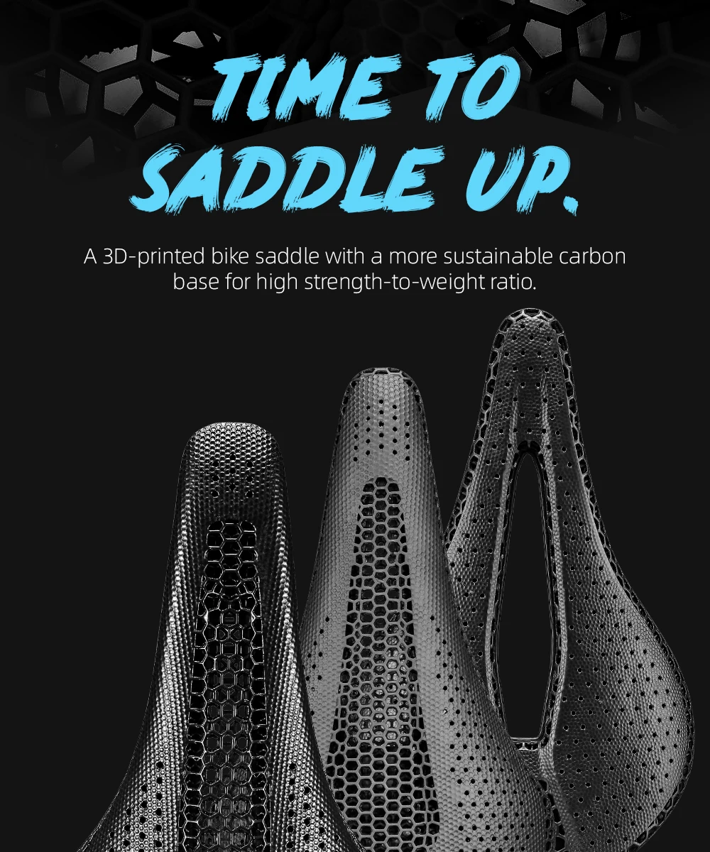 RYET-3Dプリントカーボン自転車サドル,EVAサドル,超軽量