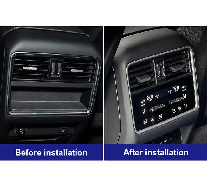 LCD Air Conditioning Screen Panel for Porsche Cayenne 2018-2024 Rear AC Touch Display Intelligent Modification Accessories