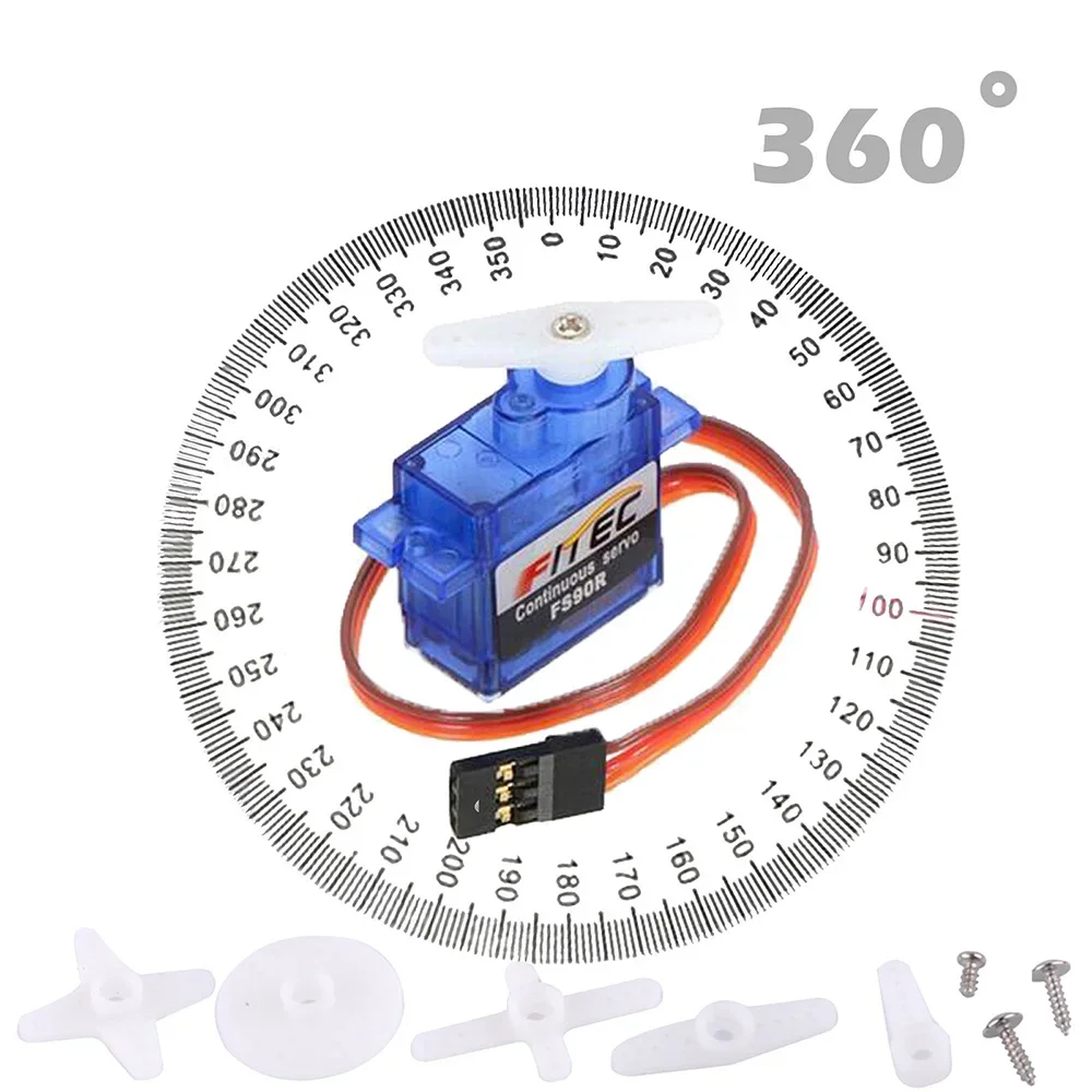 Feetech FS90R 9g Micro Digital Servo 360° Continuous Rotation RC Motor Small Size Servo for Robotics Aircraft DIY Projects