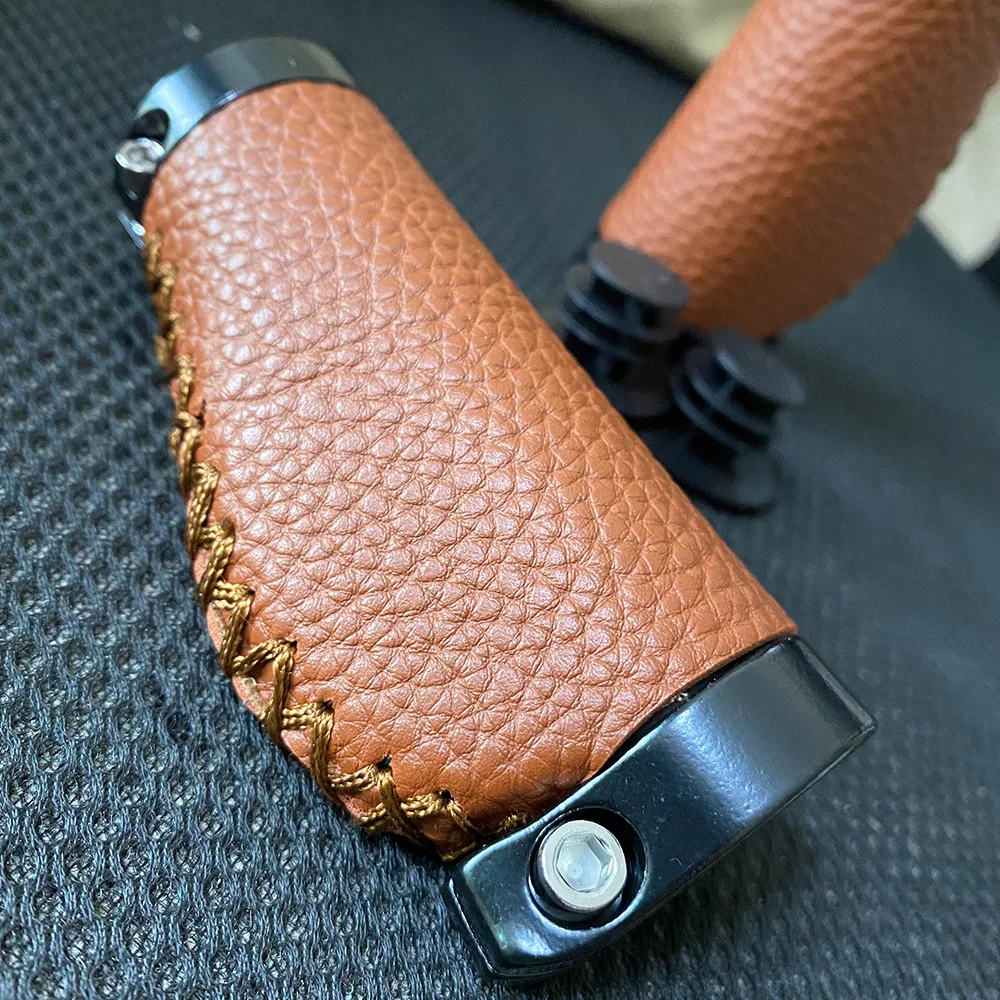 Road Bike Handlebar Cover Super Light Dead Bike Grip Lychee Grain Leather Anti-slip Shockproof Road Bike Grip Accessories