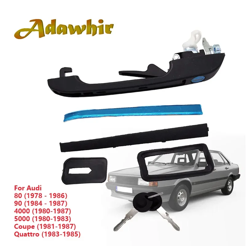 1set Door Handle Outer for AUDI 80 100 Coupe/Quattro Quattro/Sport URQUATTRO  813837205C  813837206C 813839205  813839206