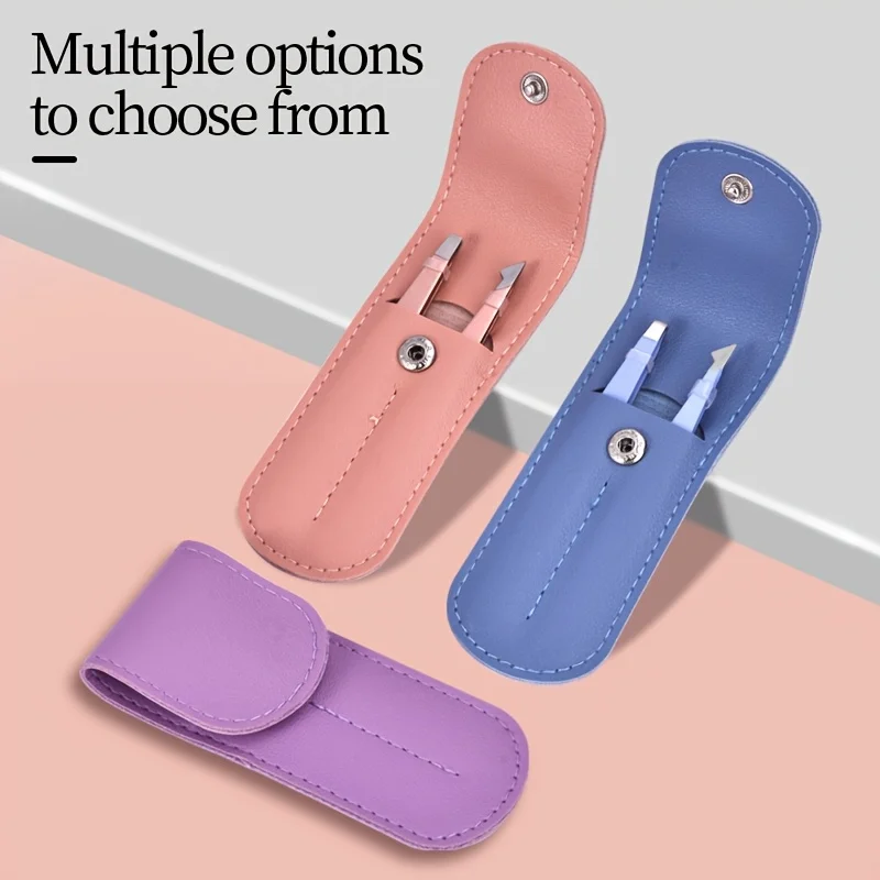A Set of Two Professional Tweezers with a Storage Case Perfect for Removing Facial Hair Splinters And Ingrown Hairs Eyebrow Clip