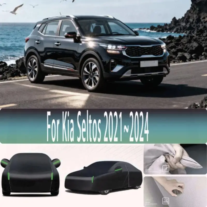 

For Kia Seltos 2021-2024 Outdoor Protection Waterproof Dustproof Full Snow Sunshade Exterior Accessories Car Covers