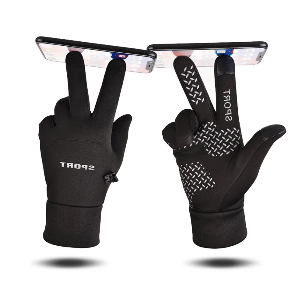 

1Pair Waterproof Winter Gloves for Men Touch Screen Finger Gloves Warm Windproof Anti-Skid Outdoor Cycling Climbing Hiking