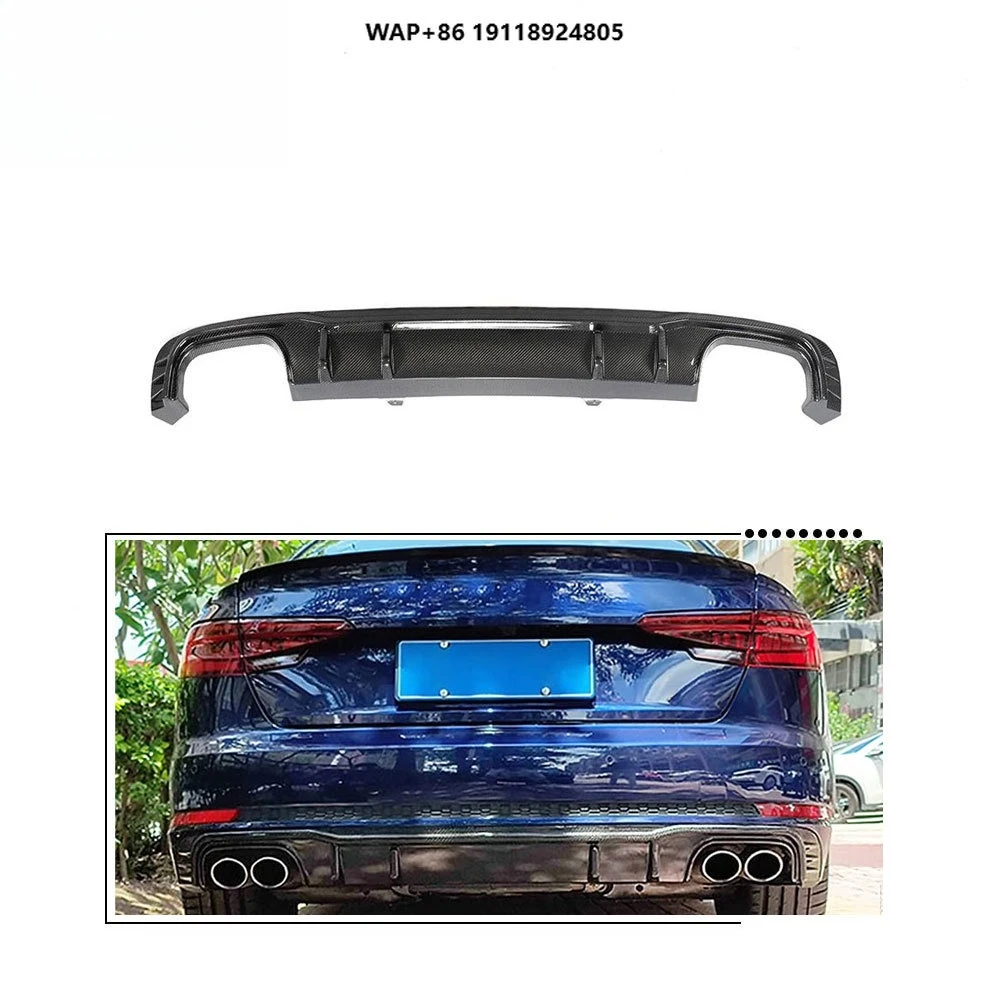 

Car Carbon Fiber Rear Bumper Diffuser for A4 S4 B9 Sedan 4-Door 2018-2019