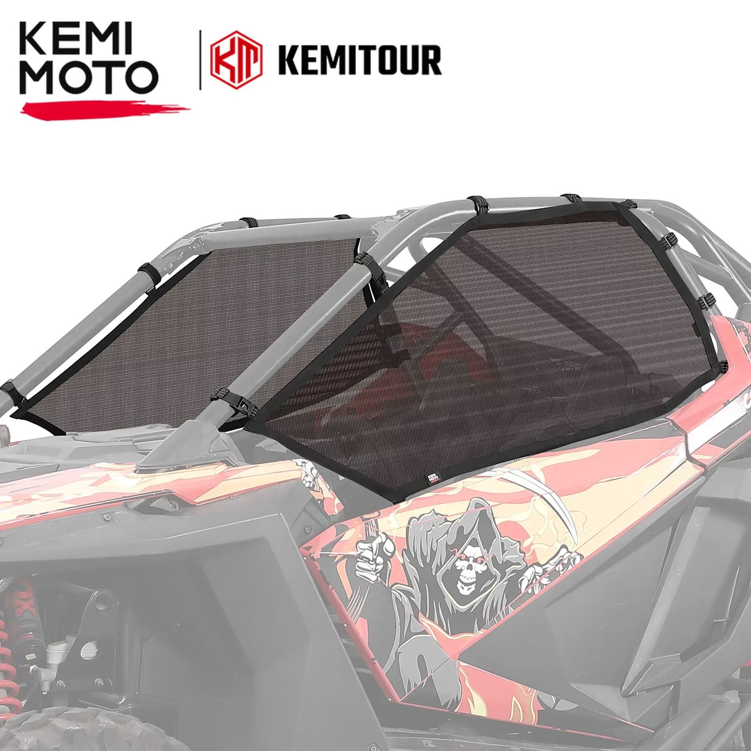 

KEMIMOTO UTV Roll Cage Window Mesh Net Ventilated Compatible with Polaris RZR PRO R / RZR PRO XP / RZR Turbo R 2020-2023 2024