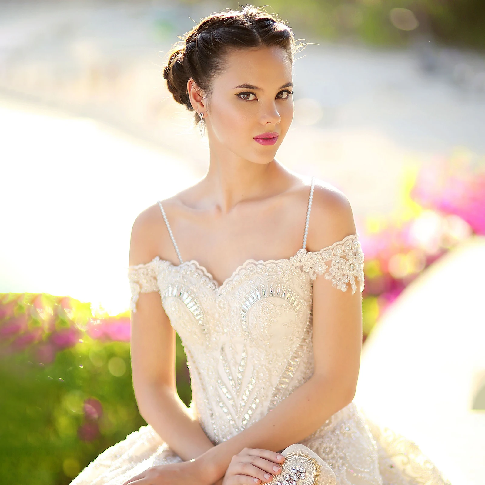 

2pcs Shoulder Straps 8mm Double Layer Metal Chains Adjustable Hook Strap Replacement for Strapless Bridal