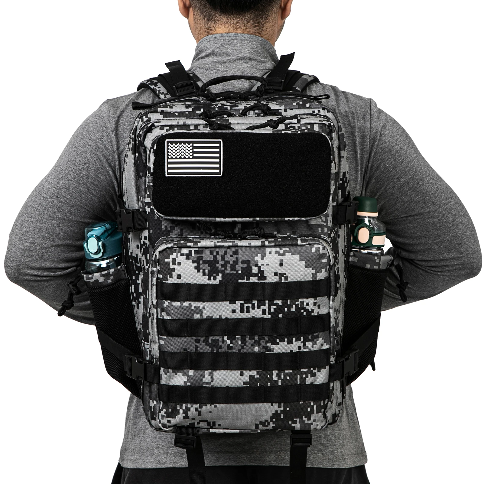 

Тактический рюкзак Molle 45 л для охоты, спорта, туризма, выживания, с держателем для бутылки, для мужчин