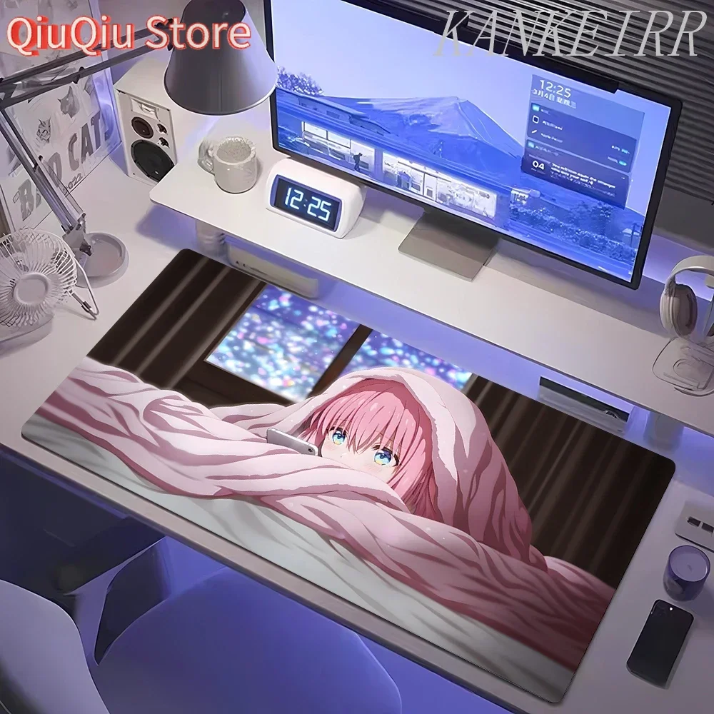 

Kawaii Girl Mousepad Anime Bocchi The Rock! Large Gaming Mouse Pad LockEdge Thickened Computer Keyboard Table Desk Mat