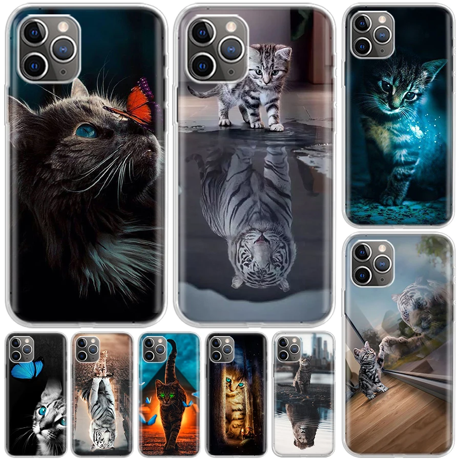 Cooles Tier Big Cat Tiger Cover für iPhone 16 15 14 13 12 11 Pro Max Apple Handyhülle X XS 7 Plus 8+Art Customized Print Shell
