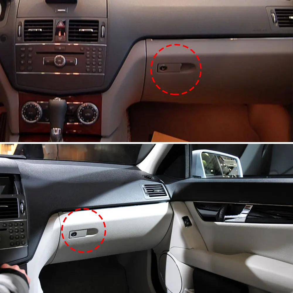 For Mercedes W204 W212 X204 W207 Car Glove Box Handle Cover Lid Lock Toolbox Glove Boxes Cover Switch For Benz C E GLK Class
