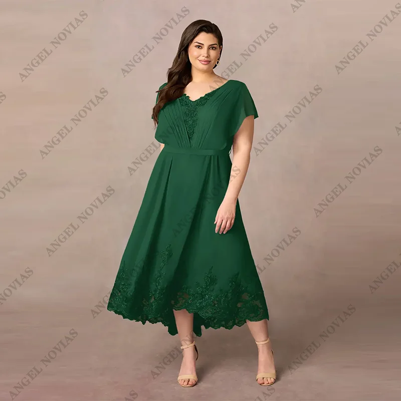 

Customized Tea Length Plus Size Mother of the Bride Dresses for Weddings Party Dress Vestidos Para Madre De Novia 2024