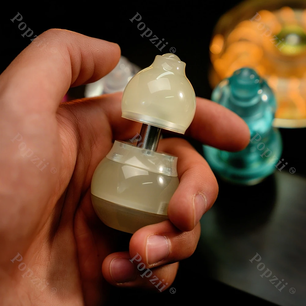 HALOOPLAYER EDC Luminous Gourd Fidget Spinner Haptic Coin Mechanical Ratchet Coin Office Stress Relief Gadgets Anxiety Toys