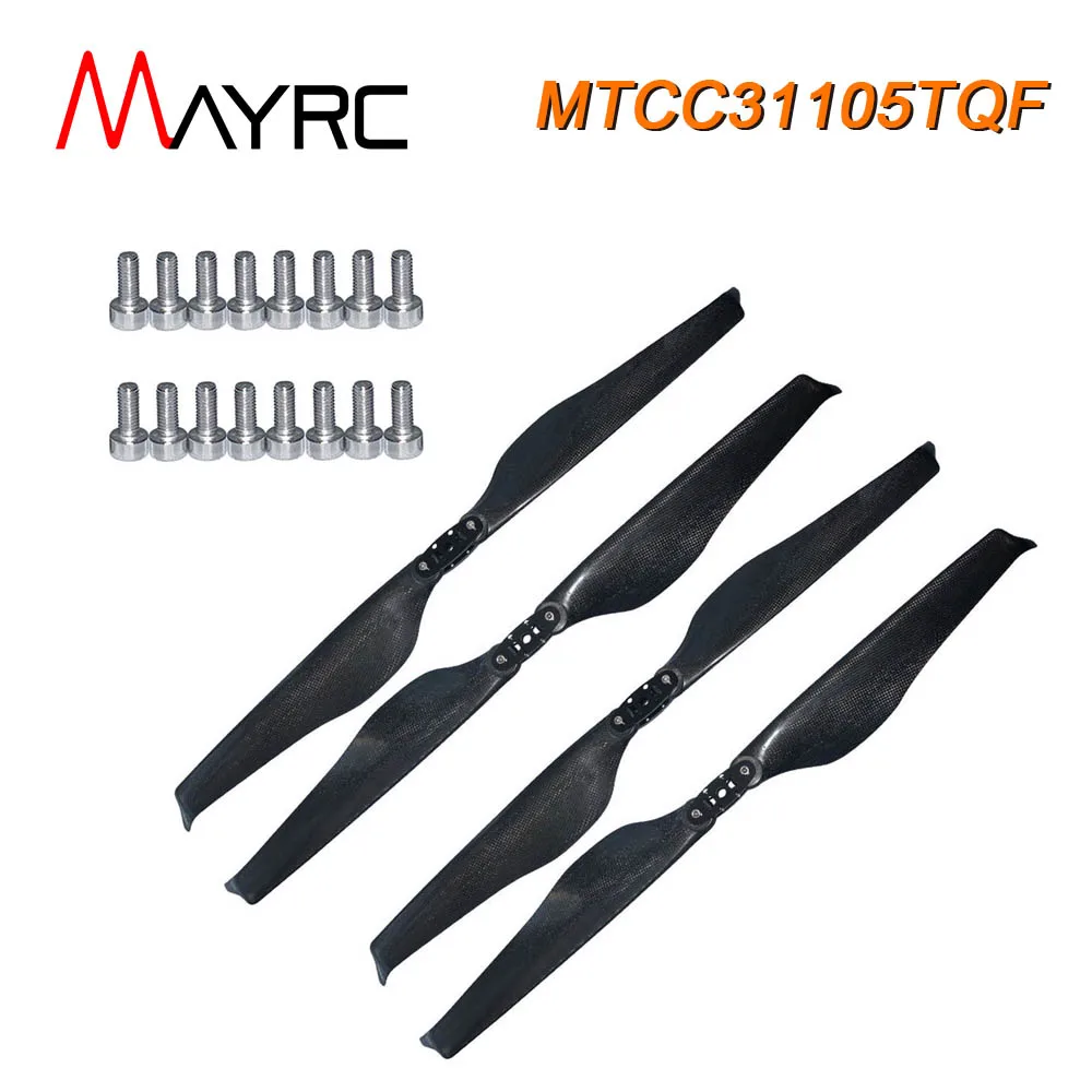 

2 Pairs MAYRC 31x10.5Inch No Noise Composite Reduction Fold-Blade Carbon Propeller for Gasoline Multir Plant Protection UAV